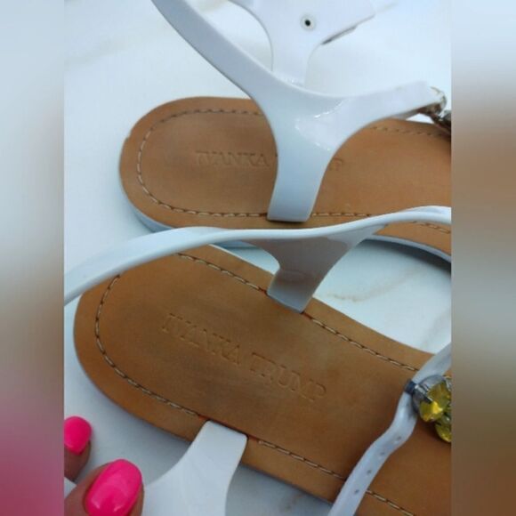 Ivanka Trump Rhinestone Jewel Strappy Sandals Shoes Sz - Picture 10 of 16